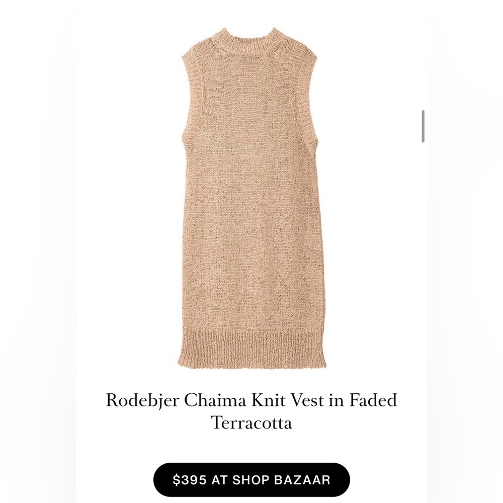 Rodebjer MEDIUM Chaima Knit Vest Dress in Faded Terracotta - Picture 2 of 9